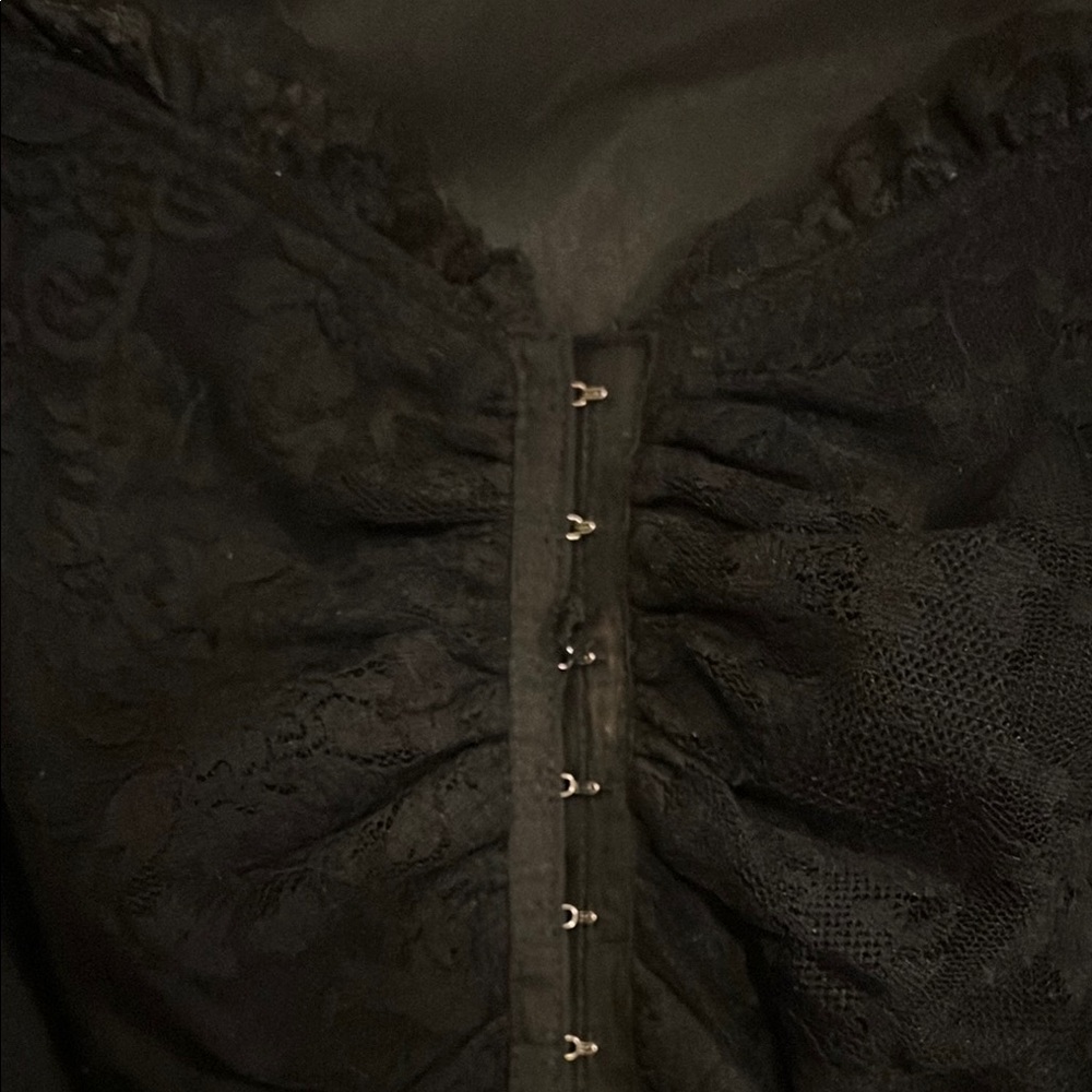 Midnight Velvet Black Ruched Camisole Blouse - Picture 2 of 7